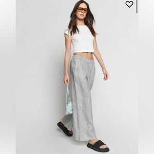 Reformation Ava Linen Pants Size S Vineyard
